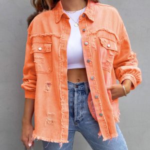 Stilla | Trendy Farverige Jeansjakke