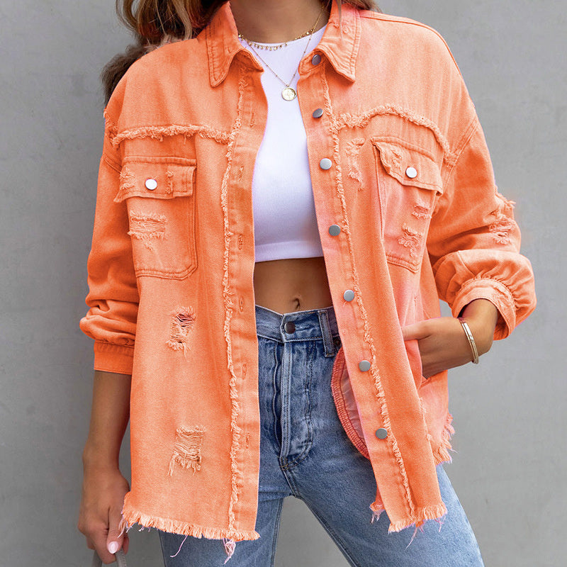 Stilla | Trendy Farverige Jeansjakke