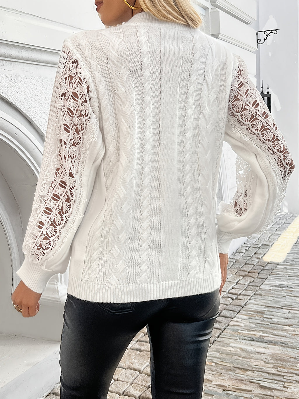 Stilla | Luksuriøs sweater lavet af struktureret spids-strik Mode