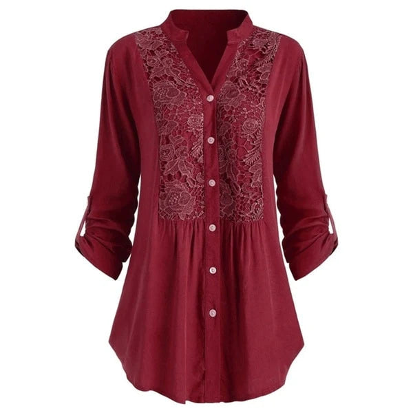 Stilla | Blouse Langærmet Bluse Med Blonde Online nu