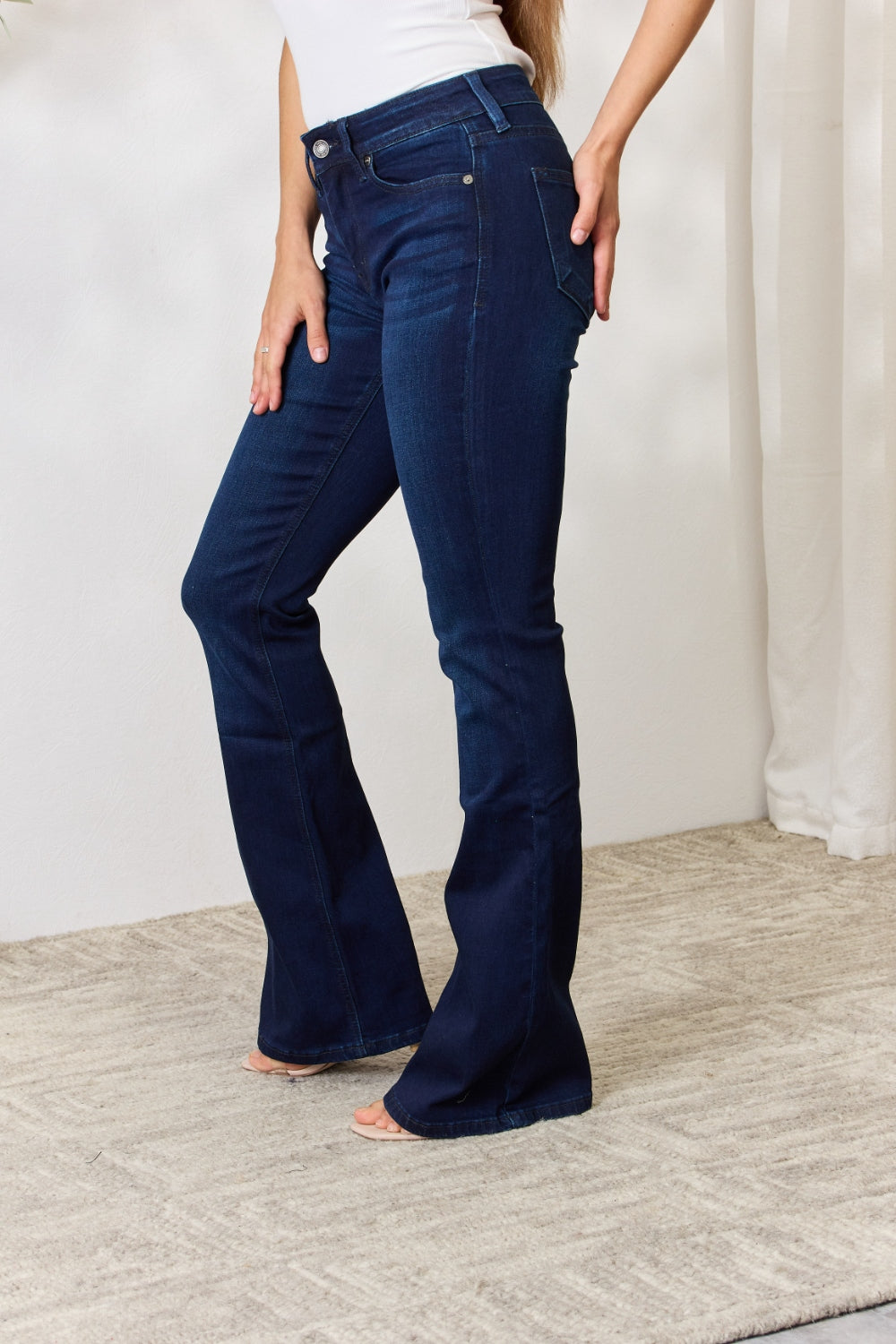 Stilla | Full Size Mid Rise Flare Jeans