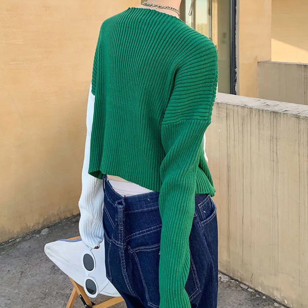 Stilla | Blomstret Sweater Med V-Udskæring Til Damer