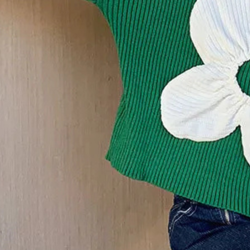 Stilla | Blomstret Sweater Med V-Udskæring Til Damer