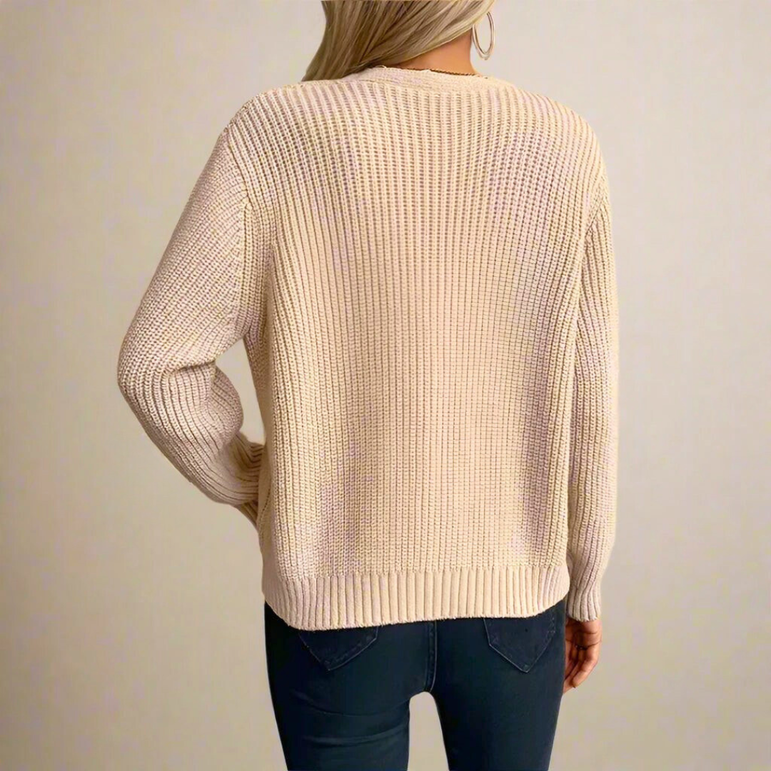 Stilla | Strikjakke med fint mønster Online Hot Salg