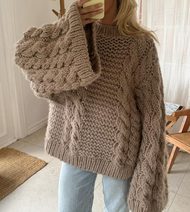 Stilla | Groft Fletmønsterstrikpullover