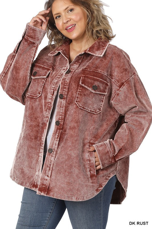 Stilla | Premium Vintage Oversized Corduroy Shacket