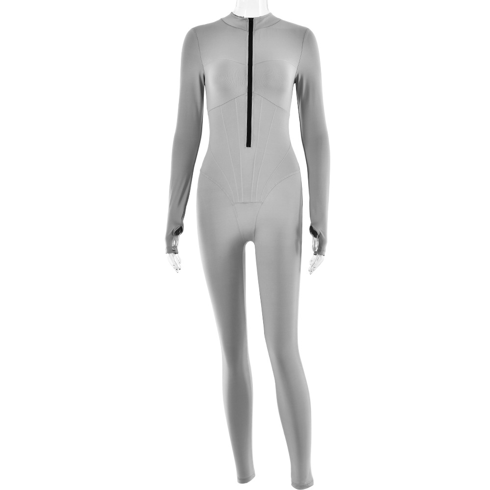 Stilla | Stram Jumpsuit Med Lynlås Online Hot Salg