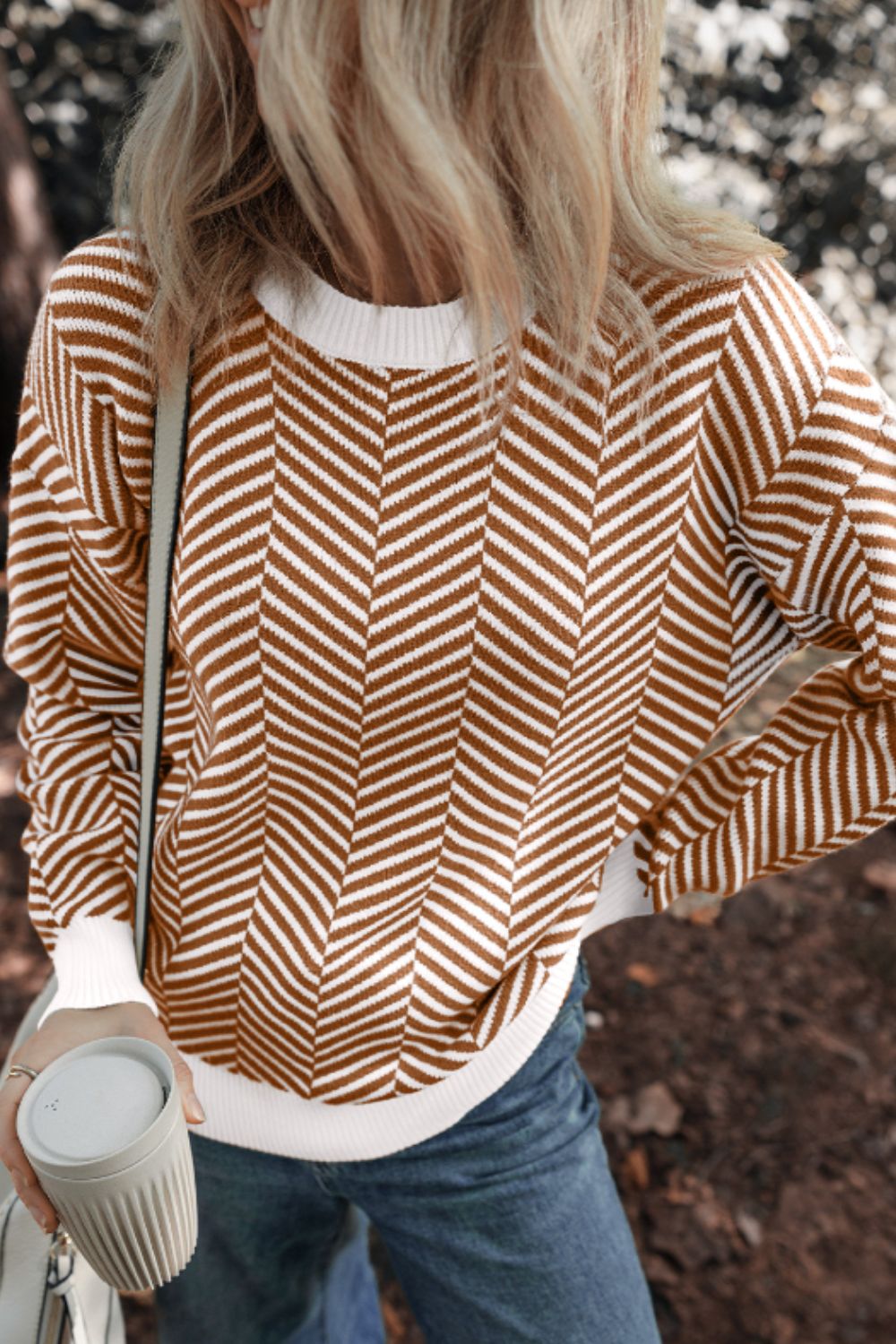 Stilla | Stribet Rundhals Langærmet Pullover